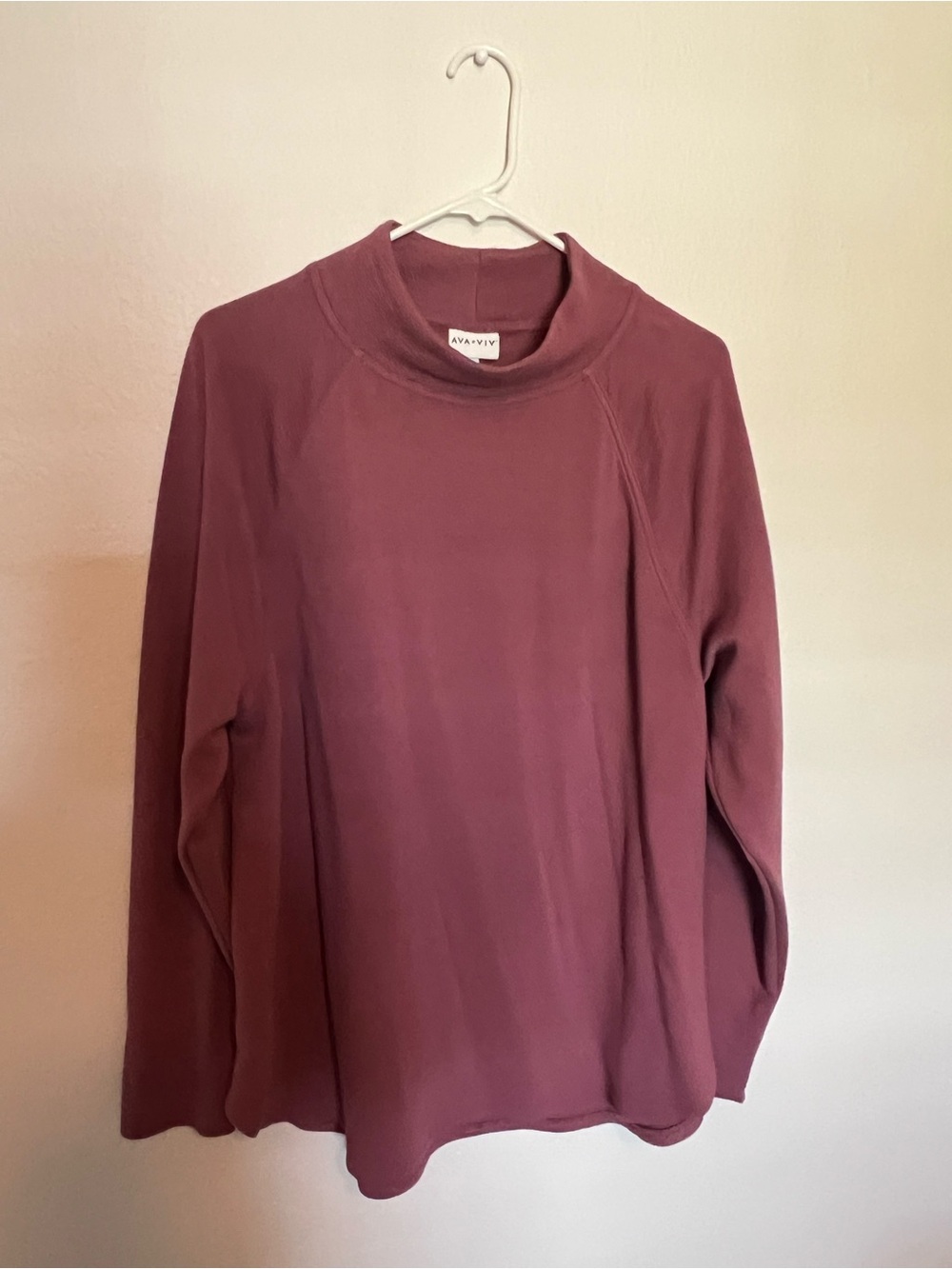 Ava & Viv Pink Mock Neck
